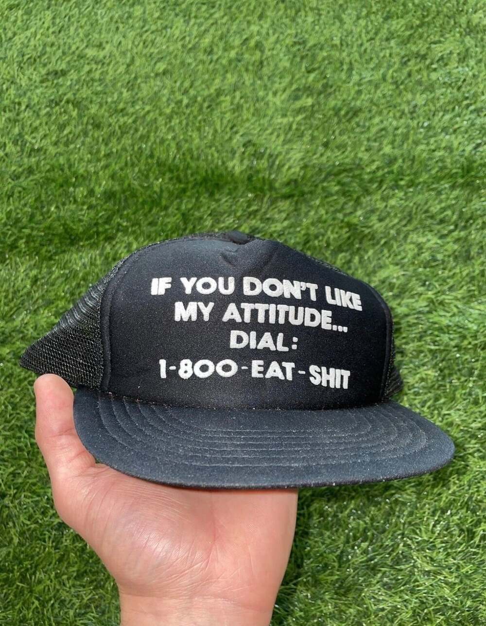 Vintage Novelty Trucker Hat Size Adjustable Black If You Don't Like My Attitude